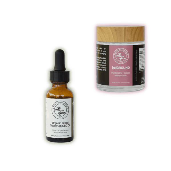 Balance Bundle THC-Free peppermint CBD tincture and functional mushroom brew for daily balance — Kyoto Botanicals