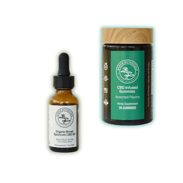Calming Bundle THC-Free CBD gummies and Mint CBD Tincture for daytime and evening calm — Kyoto Botanicals