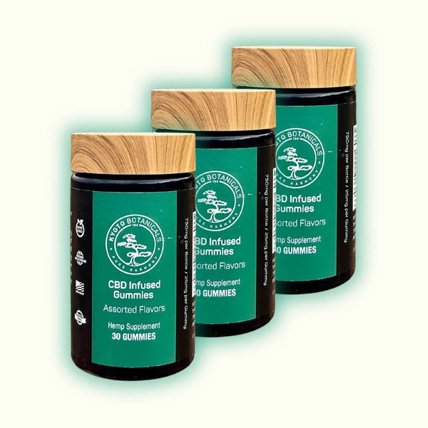 Broad spectrum CBD gummy 3 jar bundle — Kyoto Botanicals