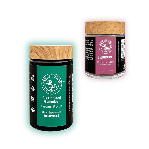 Focus Stack THC-Free CBD gummies and Functional Mushroom Brew for calm, focus, and energy — Kyoto Botanicals