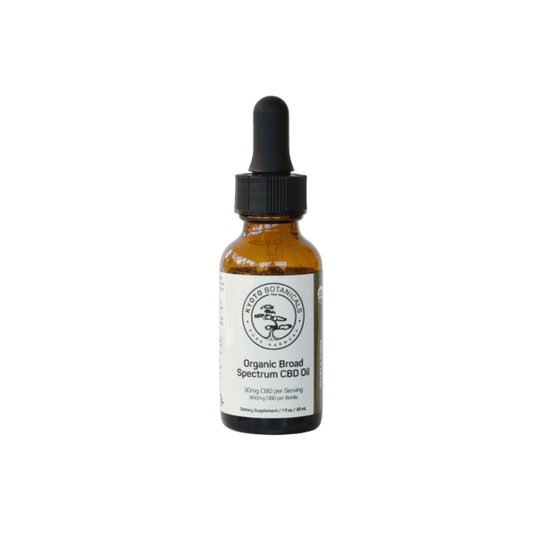 Kyoto Botanicals Organic Broad Spectrum Peppermint CBD Oil tincture, 900mg CBD, 30mg per serving