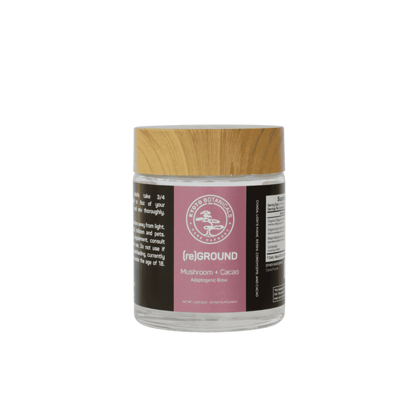 Kyoto Botanicals (re)GROUND Mushroom + Cacao adaptogenic brew jar