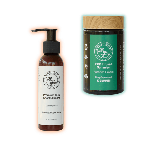 Recovery Bundle THC-Free CBD gummies and Recovery Cream for muscle and joint relief — Kyoto Botanicals
