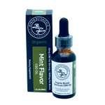 Broad-spectrum THC-free peppermint CBD tincture close-up label.